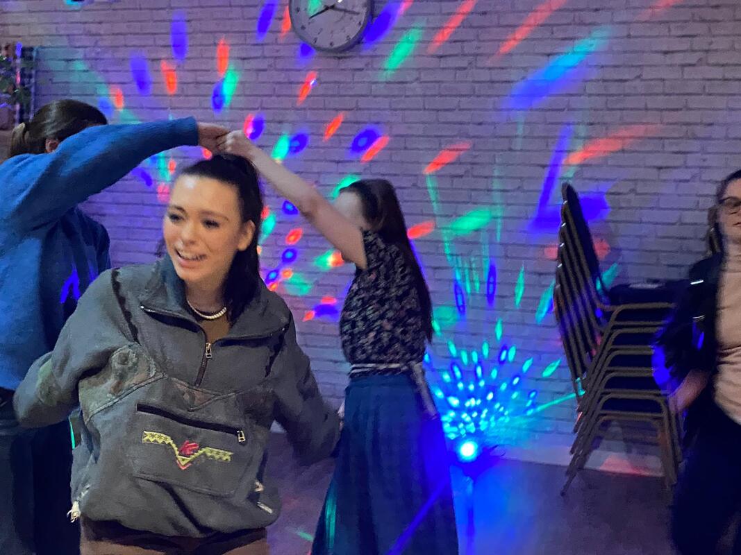 People dancing at a disco